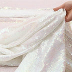 White Iridescent Sequin Backdrop,8FT x 10FT Sequin Photography Backdrop Curtain for Party Decoration in 8 x 10ft, alternate