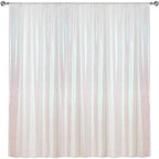White Iridescent Sequin Backdrop Curtain 10FTx10FT Glitter White Iridescent Background Drapes Sparkle