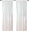 White Iridescent Sequin Backdrop Curtain 2 Panels 2FTx8FT Glitter White Iridescent Background Drapes Sparkle