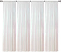 White Iridescent Sequin Backdrop Curtain 4 Panels 2FTx8FT Glitter White Iridescent Background Drapes Sparkle