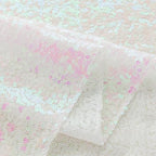 White Iridescent Sequin Backdrop Curtain 4FTx8FT Glitter White Iridescent Background Drapes Sparkle Photography, alternate