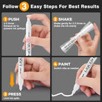 White Liquid Chalk Markers for Blackboard Glass, 6 Pack, 0.7mm Tip in 6 White, alternate view 5