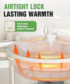 White Maifanite-Coated Chafing Dishes Set of 2, 6QT, alternate view 2