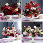 White Metal Compote Vase, Wedding Centerpiece for Table, 10Pcs in White, alternate view 6