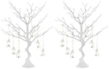 White Ornament Tree, 30 Inch Artificial Christmas Branch, 2 Pcs in White