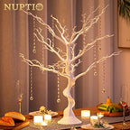 White Ornament Tree, 30 Inch Artificial Christmas Branch, 2 Pcs in White, alternate view 4