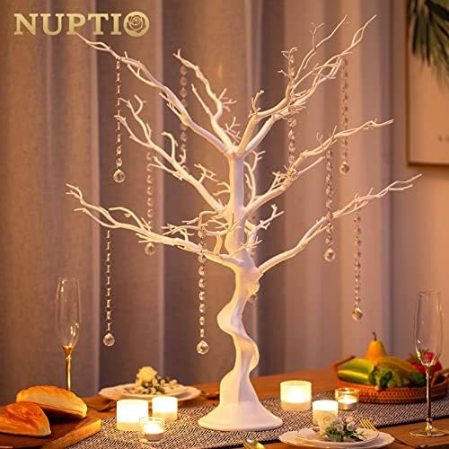 White Ornament Tree, 30 Inch Artificial Christmas Branch, 2 Pcs in White, alternate view 4
