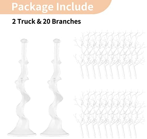 White Ornament Tree, 30 Inch Artificial Christmas Branch, 2 Pcs in White, alternate view 6