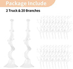 White Ornament Tree, 30 Inch Artificial Christmas Branch, 2 Pcs in White, alternate view 6