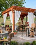 White Outdoor Sheer Curtains for Patio Waterproof 4 Pcs 54x84 Inch in 54x84 Inch in White