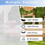 White Outdoor Sheer Curtains for Patio Waterproof 4 Pcs 54x84 Inch in 54x84 Inch in White, alternate view 5