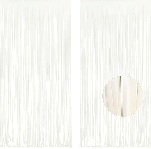 White Party Streamers Decoration - Foil Fringe Backdrop for Daisy Groovy