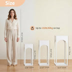 White Pedestal Stand for Party, Heavy Duty, 29.5"/25.6"/21.7" Tall, alternate view 3