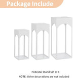White Pedestal Stand for Party, Heavy Duty, 29.5"/25.6"/21.7" Tall, alternate view 6