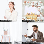 White Photography Backdrop, 8x10 FT White Screen Background for Photoshoot Party Curtain, Studio, Product, alternate view 6