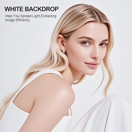 White Photography Backdrop, 8x10 FT White Screen Background for Photoshoot Party Curtain, Studio, Product, alternate view 7