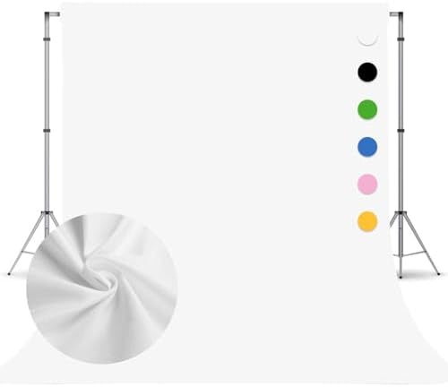 White Photography Backdrop for Photoshoot, Fabric 8x10ft in 8x10ft