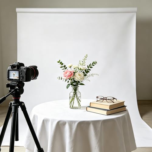 White Photography Backdrop for Photoshoot, Fabric 8x10ft in 8x10ft, alternate view 3