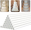 White Plastic Cake Dowel Rods for Tiered Cake Construction and Stacking Supporting Cake Round Dowels Straws with