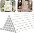 White Plastic Cake Dowel Rods for Tiered Cake Construction and Stacking Supporting Cake Round Dowels Straws with