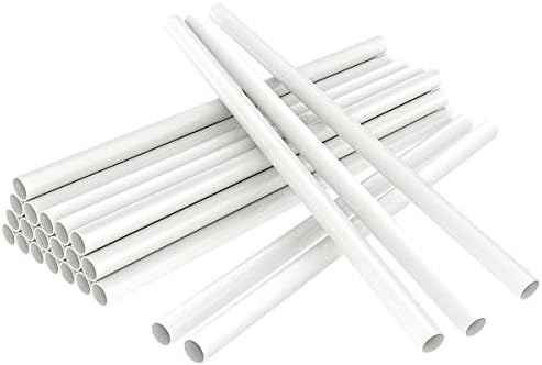White Plastic Cake Dowel Rods for Tiered Cake Construction and Stacking Supporting Cake Round Dowels Straws with, alternate