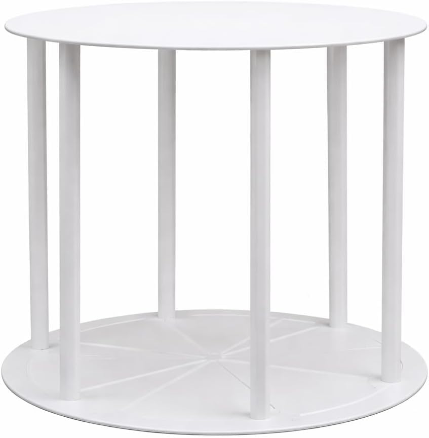 White Plastic Fountain Separator Cake Stand (2) 16" Round Plates with (4) 15" Columns, Tiered Wedding Cake