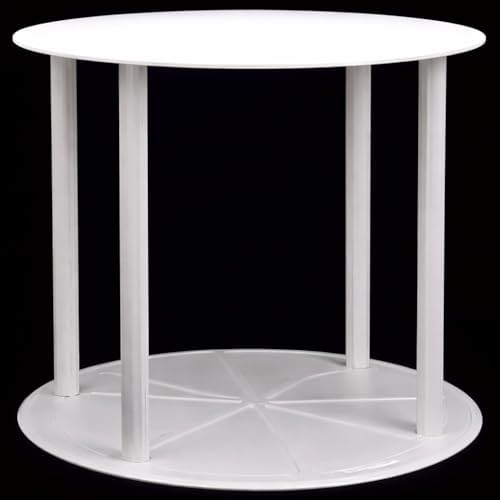 White Plastic Fountain Separator Cake Stand (2) 16" Round Plates with (4) 15" Columns, Tiered Wedding Cake, alternate view 6