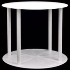 White Plastic Fountain Separator Cake Stand (2) 16" Round Plates with (4) 15" Columns, Tiered Wedding Cake, alternate view 6