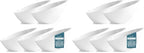 White Plastic Serving Bowls for Party Angled Bowls Disposable Chip Bowls Candy Bowls for Party Table Salad and