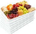 White Plastic Serving Trays - Serving Platters Rectangle 9X13 8 pack in White