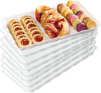 White Plastic Serving Trays - Serving Platters Rectangle 9X13 8 pack in White, alternate view 7