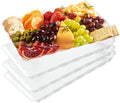 White Plastic Serving Trays - Serving Platters Rectangle 9X13 pack of 4 in White