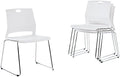 White Plastic Stackable Chairs-(Set of 4)