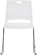 White Plastic Stackable Chairs-(Set of 4), alternate view 5