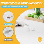 White Plastic Table Cloth Disposable, 4 Pack, 84 in, alternate view 3