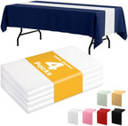 White Plastic Table Runner Party Decorations, Disposable, 4 Pack