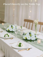 White Roses Artificial Flower for Home Decoration: 2 Pcs, Reusable in 9.5"x4.75" in White, alternate view 3