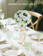 White Roses Artificial Flower for Home Decoration: 2 Pcs, Reusable in 9.5"x4.75" in White, alternate view 4