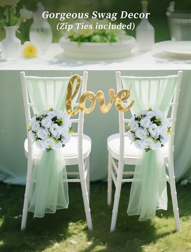 White Roses Artificial Flower for Home Decoration: 2 Pcs, Reusable in 9.5"x4.75" in White, alternate view 6