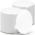 White Round Mini Cake Boards with Tab - 4 Inch Grease-Proof, Foil-Covered, Food Grade Cardboard for Cupcakes