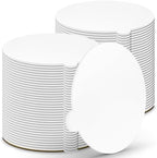 White Round Mini Cake Boards with Tab - 4 Inch Grease-Proof, Foil-Covered, Food Grade Cardboard for Cupcakes