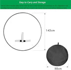 White Screen Chair Backdrop, 56inch Collapsible White Screen Chromakey Portable Pop Up Background for Video, alternate view 2