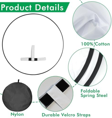 White Screen Chair Backdrop, 56inch Collapsible White Screen Chromakey Portable Pop Up Background for Video, alternate view 3