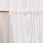 White Sequin Backdrop, 20Ft x 10Ft Glitter Photography Background Curtains for Party Baby Shower Wedding, alternate view 4