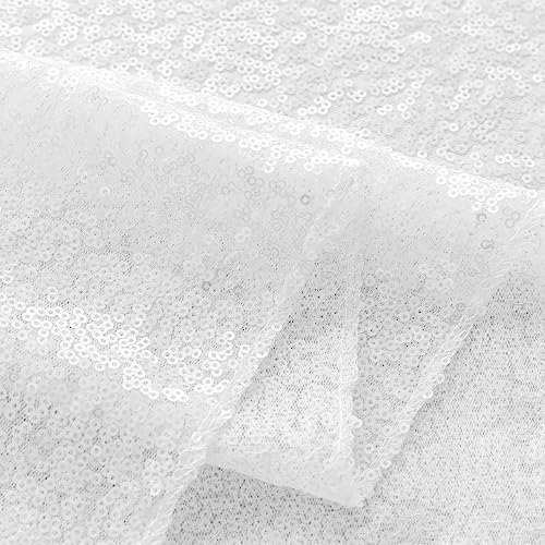 White Sequin Backdrop Curtain 10FTx10FT Glitter White Background Drapes Sparkle Photography Backdrop for Party, alternate