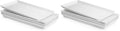 White Serving Platters, Porcelain Serving Trays for Parties, Large Rectangular Plates - 15.5 Inch, Set of 4