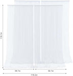 White Sheer Backdrop Curtains Tulle Backdrop Curtain for Parties Wedding White Backdrop Curtain for Birthday, alternate view