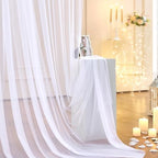 White Sheer Tulle Backdrop Curtains for Party Wedding Wrinkle Free Curtain Backdrops Drapes for Baby Shower, alternate view 4