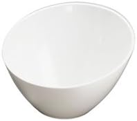 White Slanted Melamine Bowl 11-3/16" x 6-1/2" H in 112-Ounce
