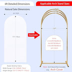 White Spandex Arch Cover 6FT Halloween Stretchy Arch Backdrop Cover in 2.6ftx6ft in White, alternate view 5